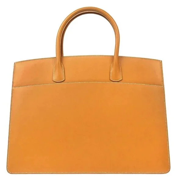 Hermes Natural Vache White Bus GM Tote Bag